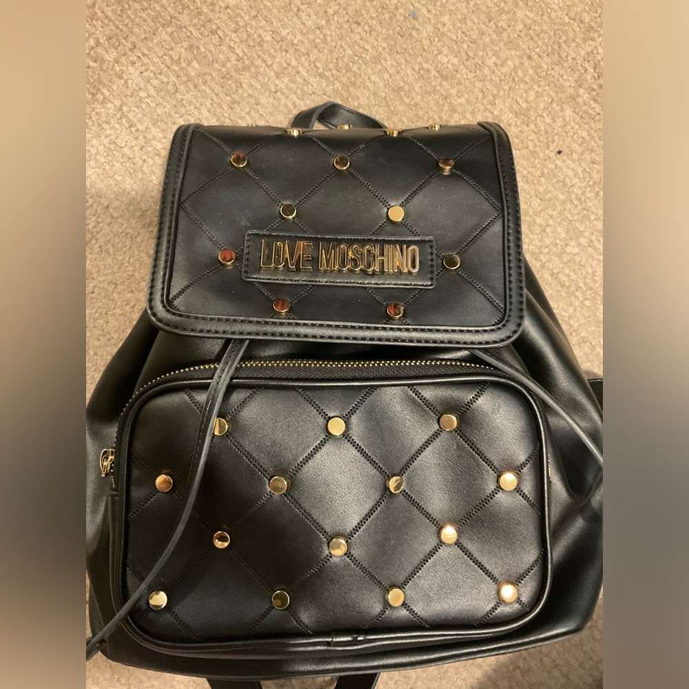 Love Moschino Black Mini Backpack (Pleather)